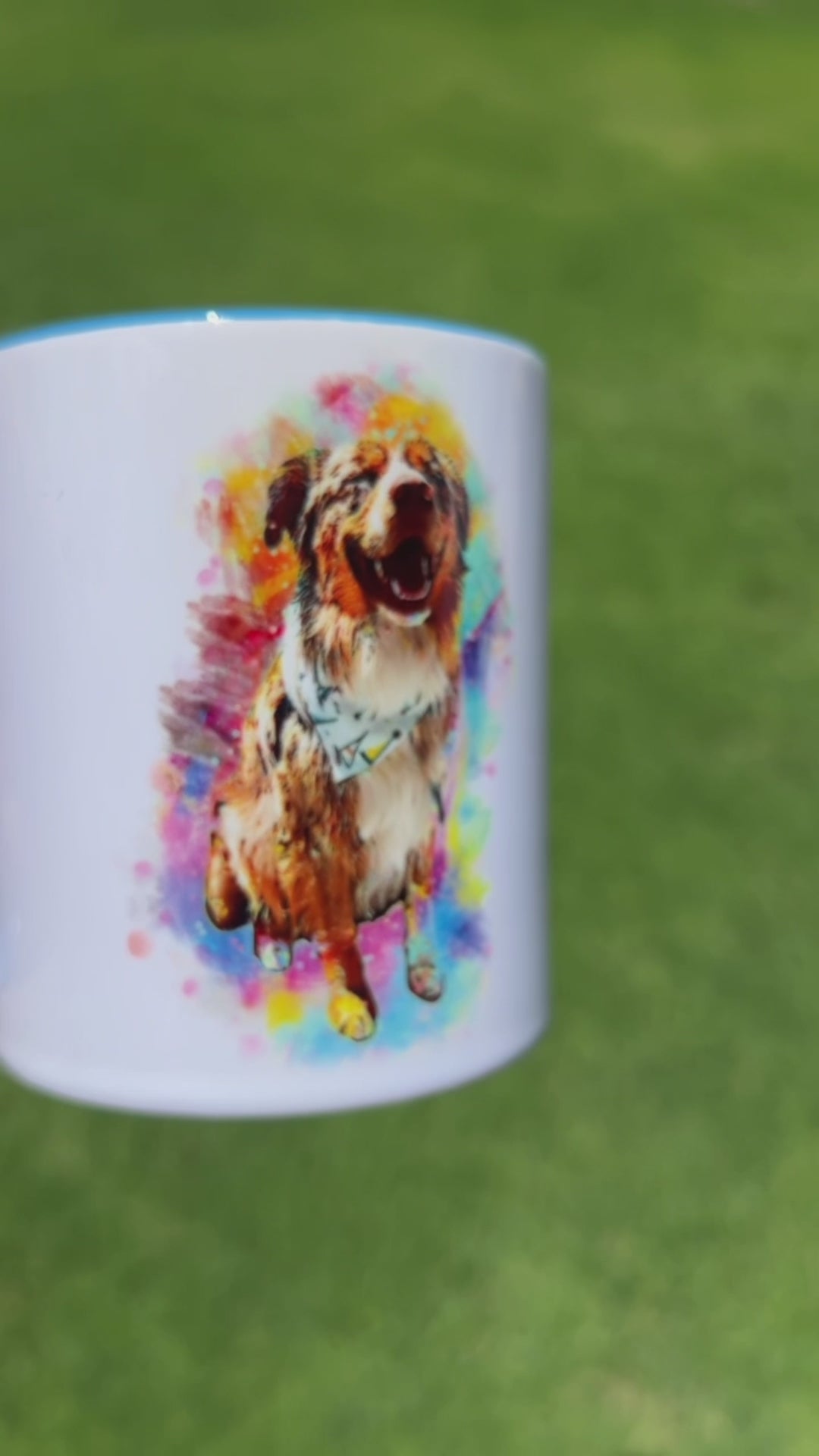 Watercolor - personalized dog mug