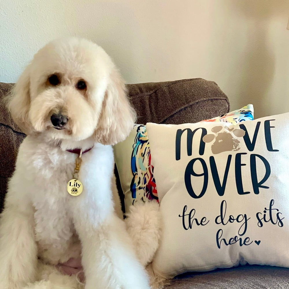 
                      
                        Move over the dog sits here - Pillow cover
                      
                    