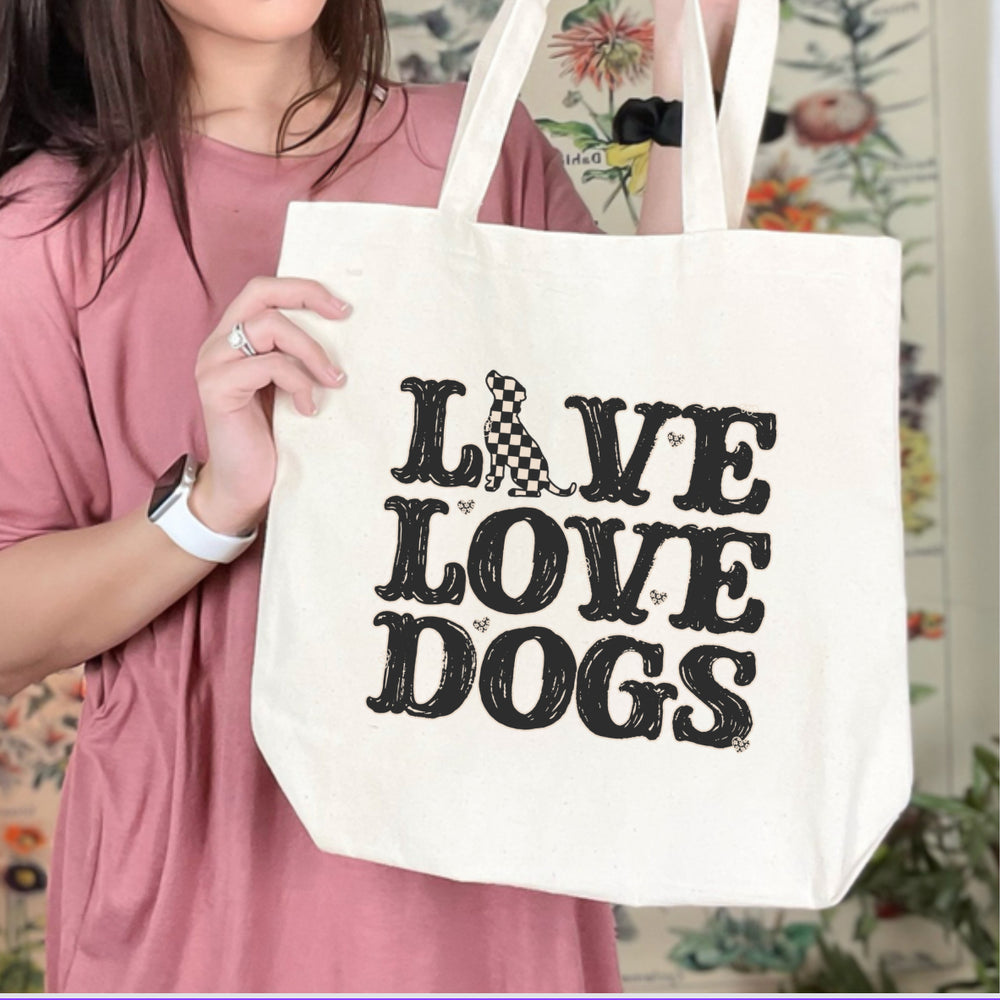 Live Love Dogs- Tote bag