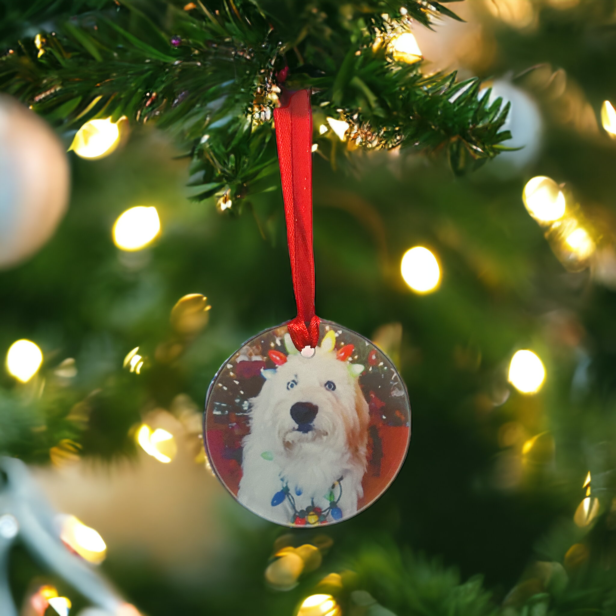 Frosted ornament with your photo