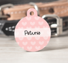 Pink Hearts - Pet tag