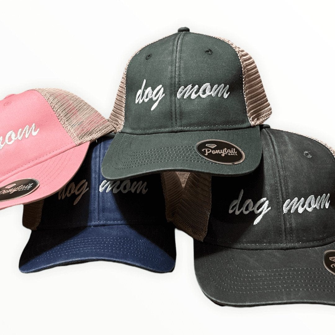 Wagging and Tagging LLC Dog Mom- Ponytail hat
