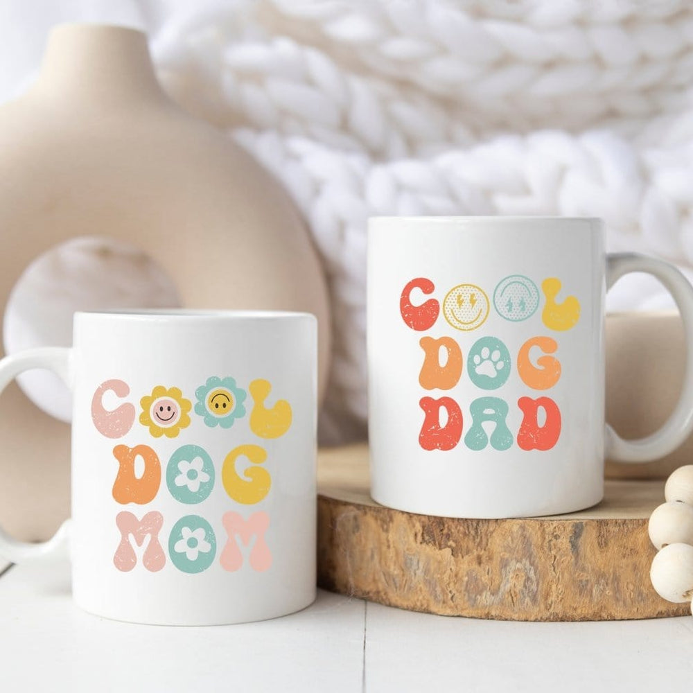 
                      
                        Wagging and Tagging LLC Drinkware White mug Cool dog mom/ dad set - Mugs
                      
                    