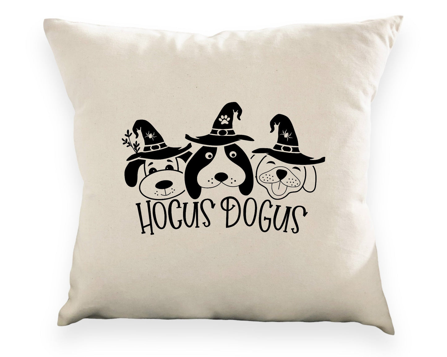 Wagging and Tagging LLC Hocus dog is - Pillow cover