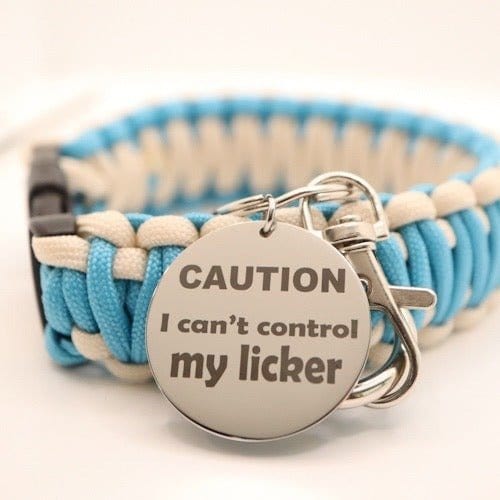 Wagging and Tagging LLC Pet ID Tag Can't Control My Licker - Pet tag