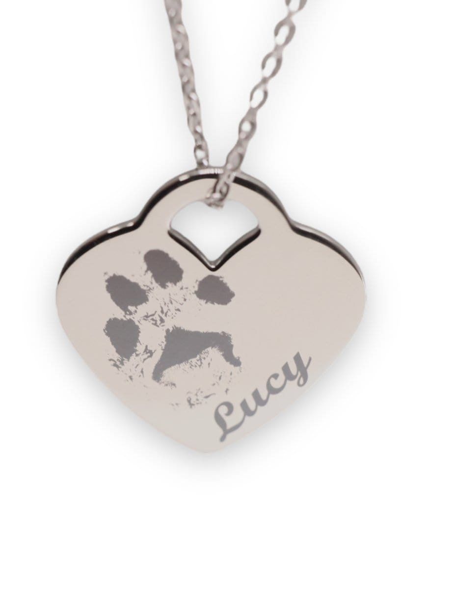 Wagging and Tagging LLC Pet ID Tag Custom Paw - Necklace