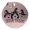 Wagging and Tagging LLC Pet ID Tags 1.25” - Brushed Steel Hocus Dogus- Pet tag