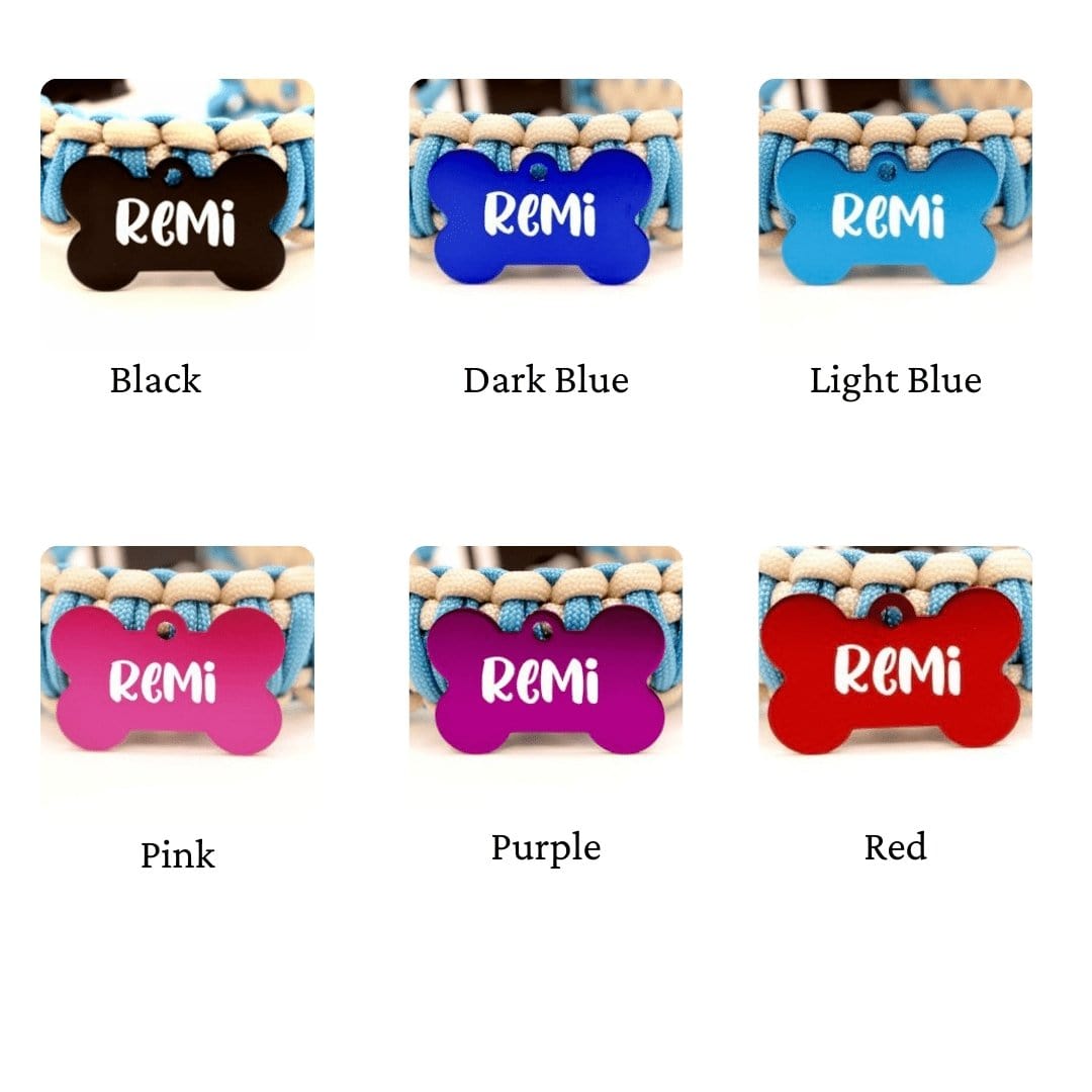 Wagging and Tagging LLC Pet ID Tags Aluminum Bone - pet tag