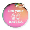 Wagging and Tagging LLC Pet ID Tags BesTEA boba - Pet tag