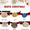 Wagging and Tagging LLC Pet ID Tags White Christmas