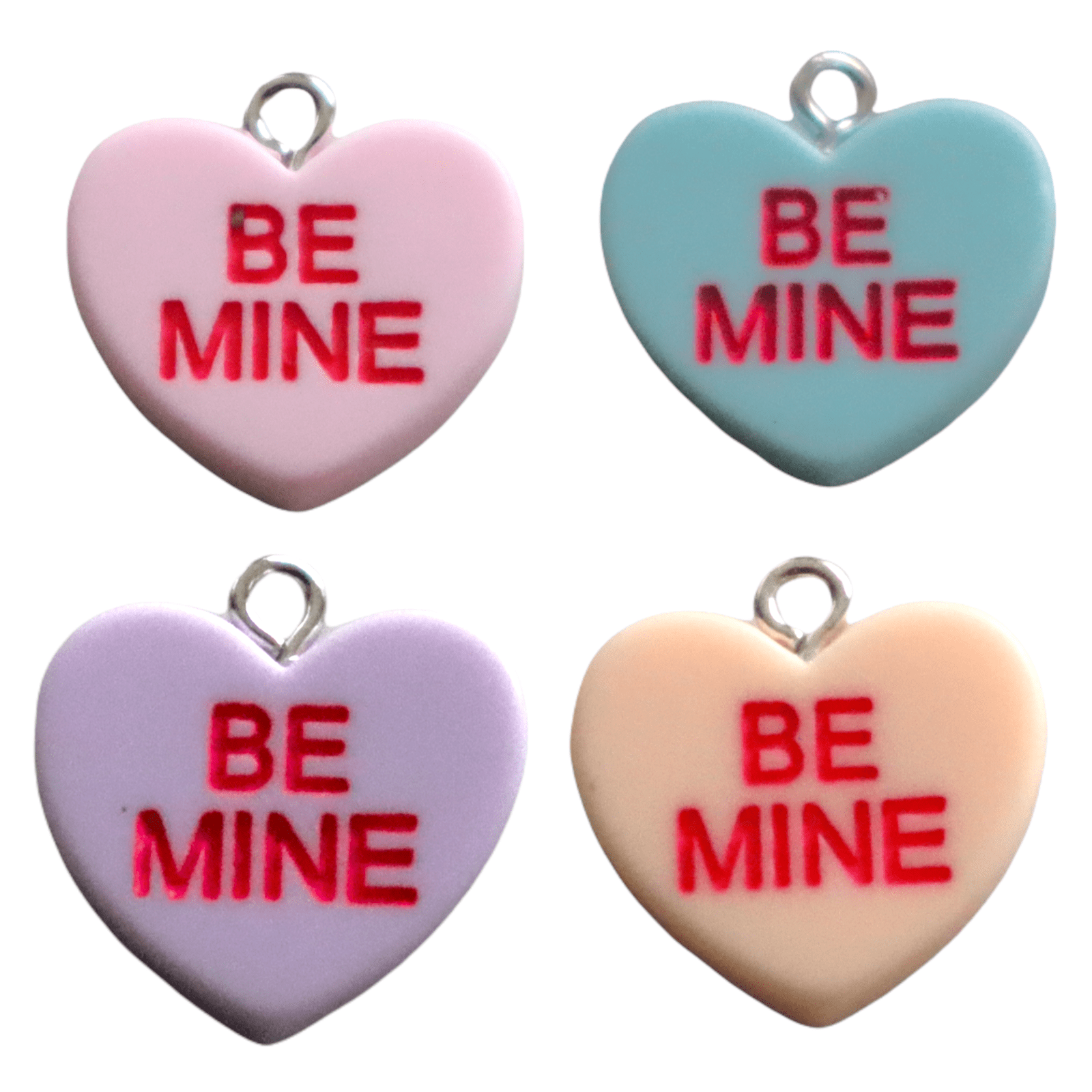 Wagging and Tagging LLC Pet Supplies Be Mine candy heart Charm