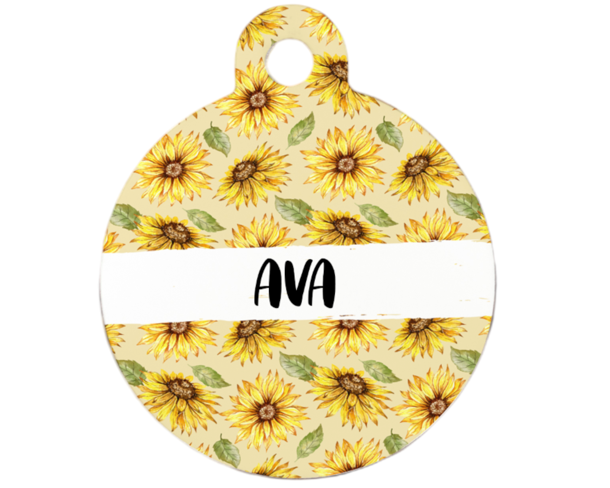 Wagging and Tagging LLC Sunflower - Pet tag